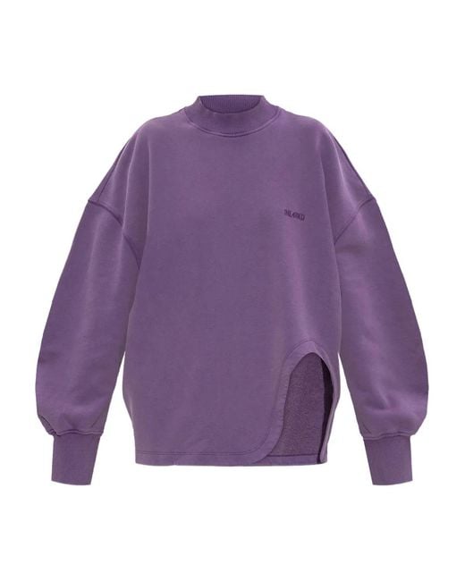 The Attico Purple Side-Slit Sweatshirt