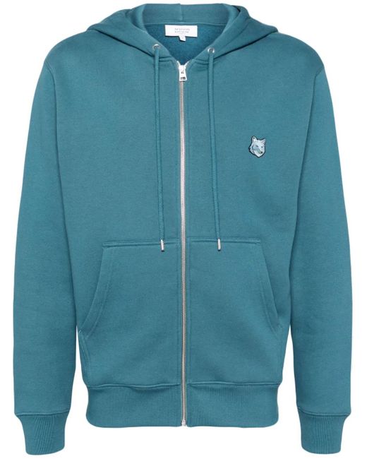 Maison Kitsuné Blue Bold Fox Head Patch Comfort Hooded Jacket for men