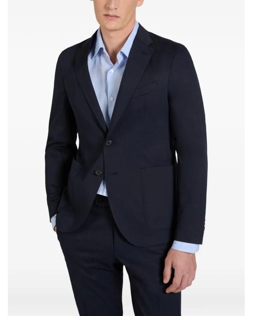 Slowear Blue Single-Breasted Blazer for men