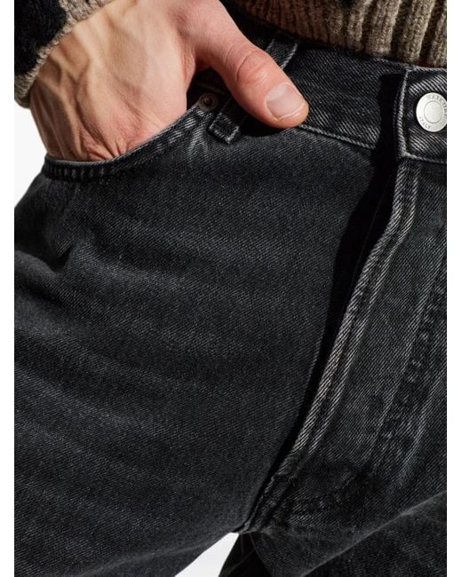 Haikure Black Five-Pocket Buttoned Jeans for men