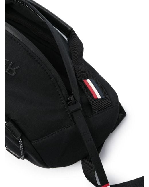 3 MONCLER GRENOBLE Black Raised Logo Belt Bag
