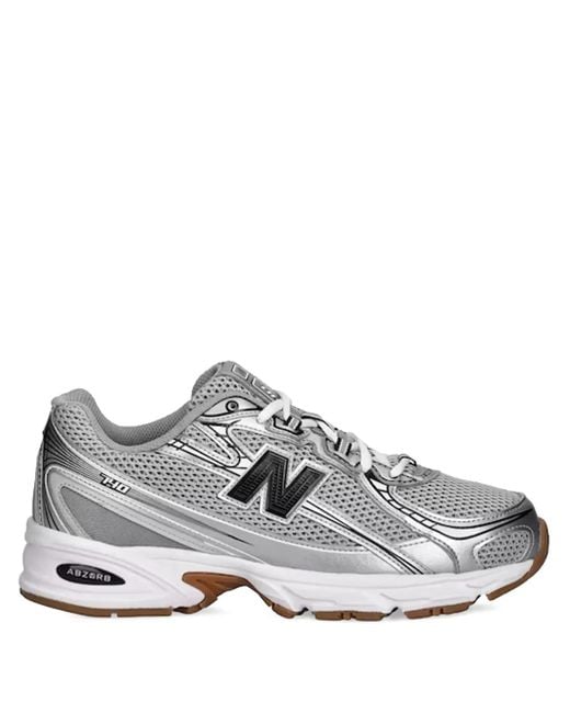 New Balance Gray 740 Mesh Lace-Up Sneakers