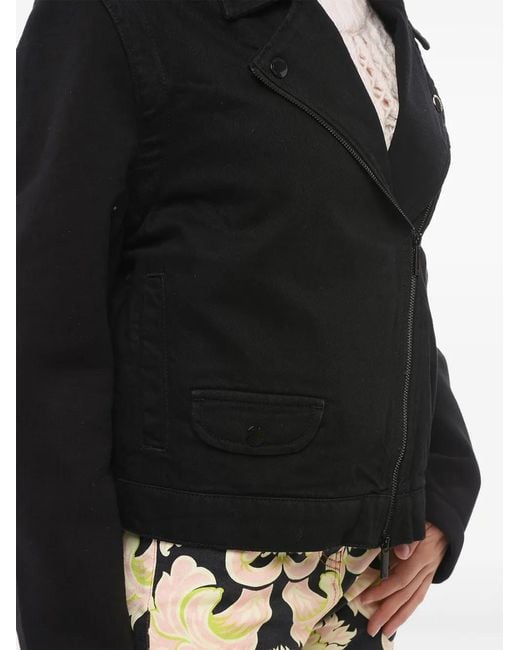 Giorgio Armani Black Removable-Sleeves Cotton Jacket