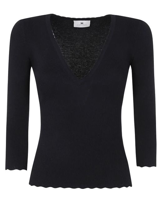 Elisabetta Franchi Black Knitted Top