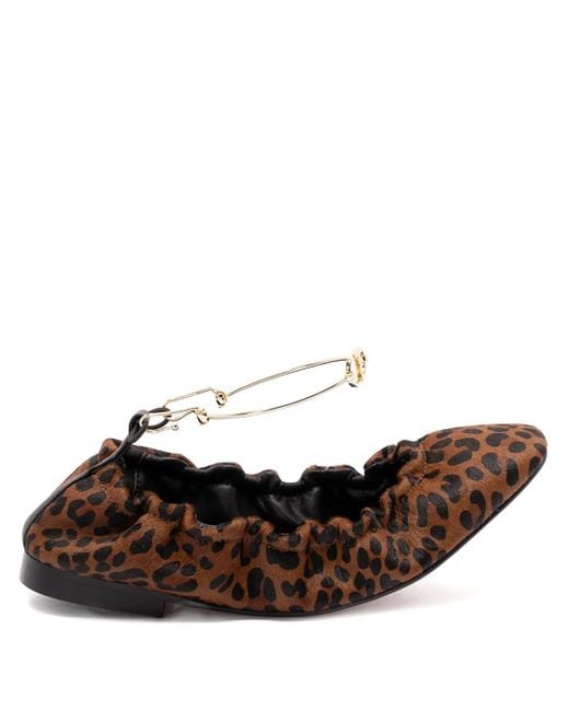 Ballerine Con Stampa Leopardata di Twinset in Brown