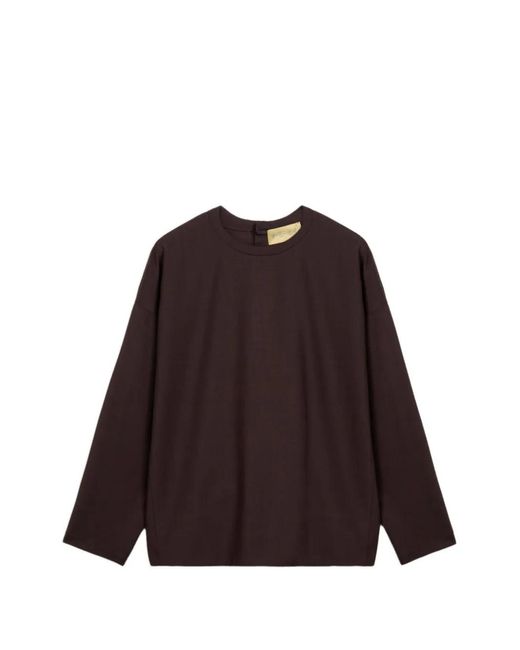 Momoní Purple Stilla Long-Sleeve Blouse