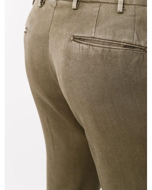 Dell'Oglio Gray Inverted Pleat Wool Trousers for men