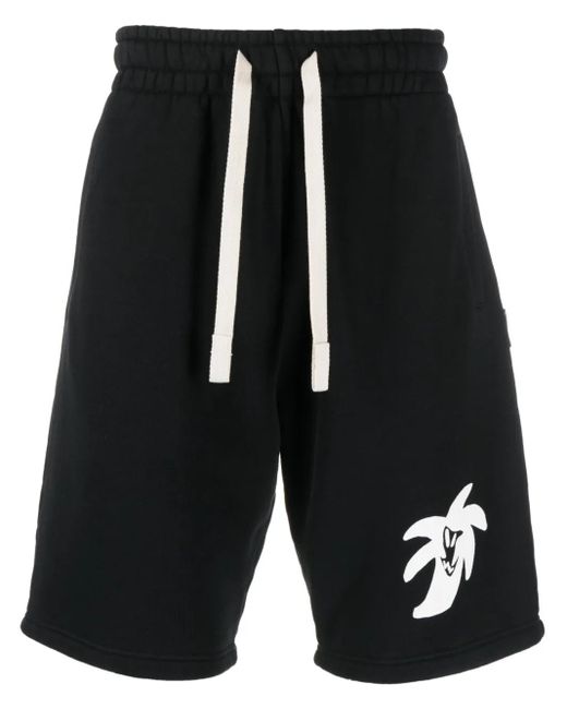 Palm Angels Black Shorts for men