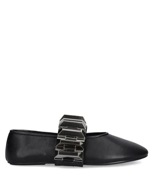 Jeffrey Campbell Black Round-Toe Ballet Flats