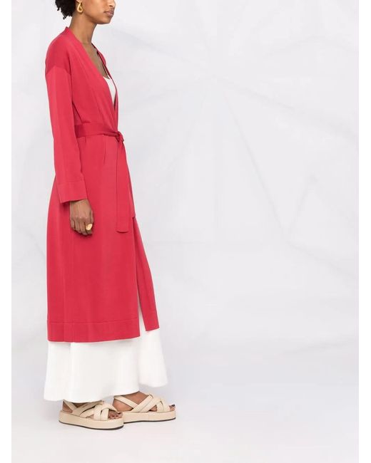 Fabiana Filippi Red Belted Cotton Cardigan