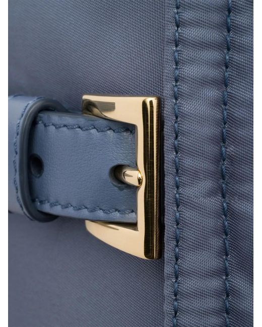 Prada Blue Explore Medium Re-Nylon Shoulder Bag With Flap