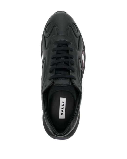 Bally Black Dewy Leather Sneakers for men