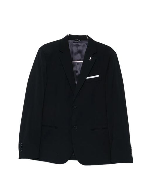 Daniele Alessandrini Black Single-Breasted Suit for men