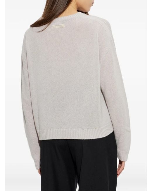 Fabiana Filippi White Cashmere Crew-Neck Sweater