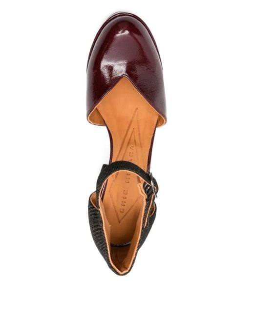 Chie Mihara 80 Mm Damaho Sandalen Met Blokhak En Enkelbandje in het Brown