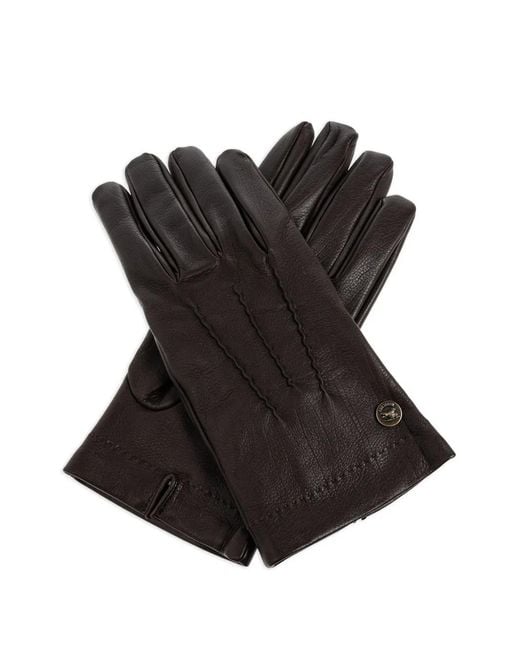 Burberry Black Leather Gloves for men