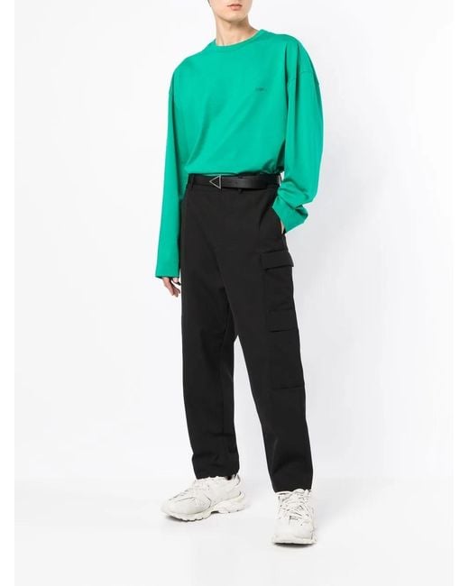 Juun.J Green Logo-Patch Sweatshirt for men