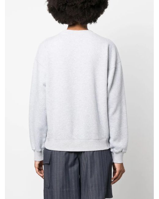 Maison Kitsuné Sweater Met Logoprint in het White