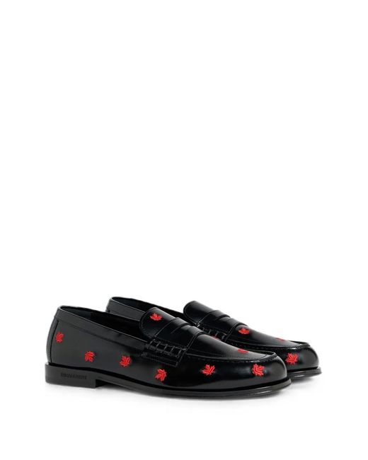 DSquared² White Maple-Leaf Loafers for men
