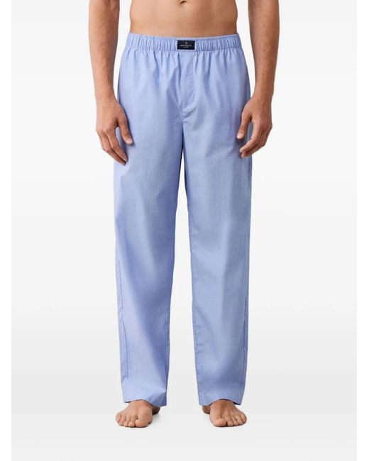 Hackett Blue Ensemble De Pyjama À Logo Brodé Et Finitions Passepoilées for men