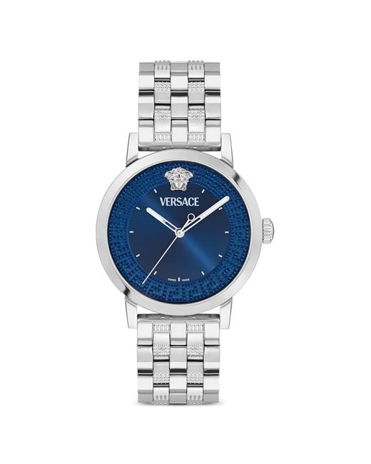 Versace Blue Albireo Greca 40Mm Watch for men