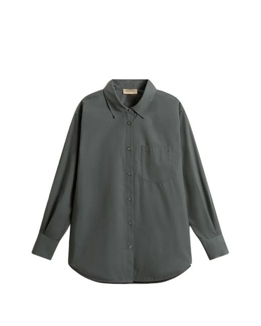 Woolrich Gray Chest-Pocket Button Shirt