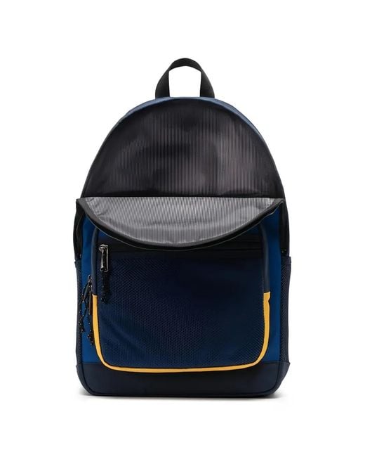 Herschel Supply Co. Blue Kaine Logo-Patch Zipped Backpack