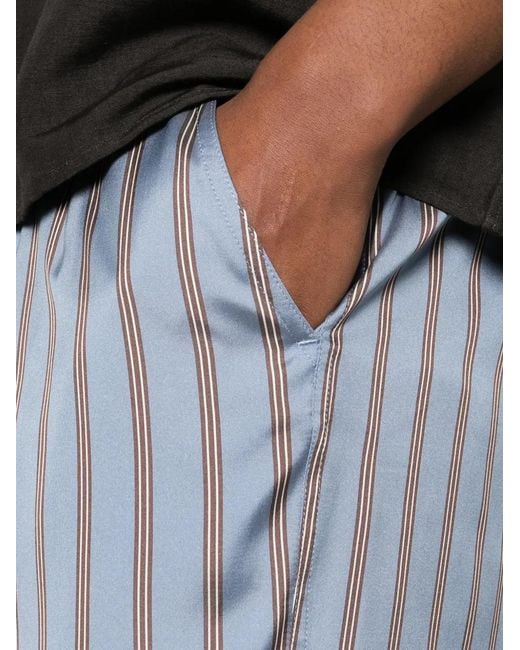 Tom Ford Blue Striped-Pattern Shorts for men