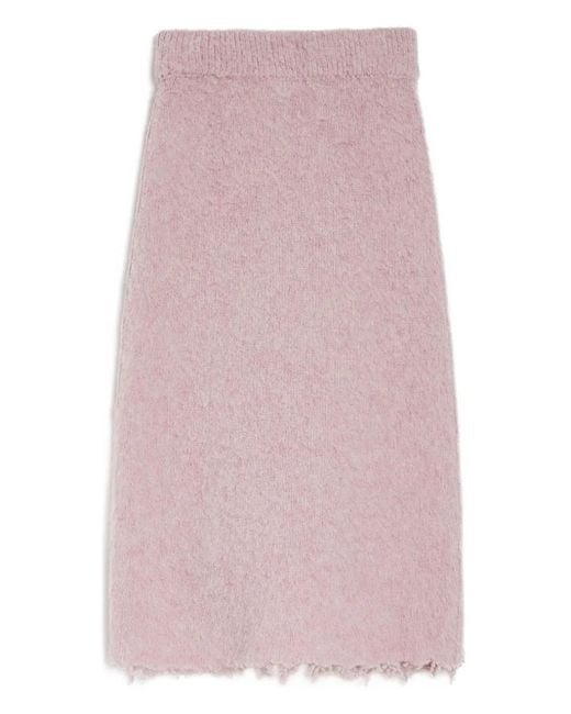 Falda midi de punto Jil Sander de color Pink