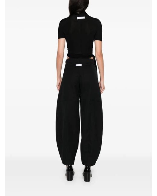 B1ARCHIVE Black Self-Tie Detail T-Shirt