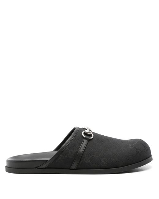メンズ Gucci ホースビット ミュール Black
