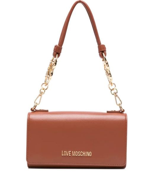 Love Moschino チェーンリンク ショルダーバッグ Brown