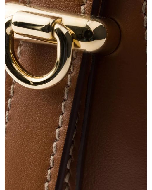 Prada Brown Mini Arqué Shoulder Bag