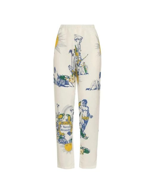 Amir Slama White Graphic-Print Trousers