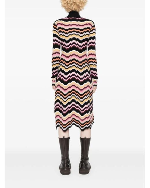 Missoni White Midikleid Mit Zickzack-Detail