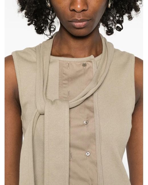 Lemaire Natural Asymmetrical Fitted Top