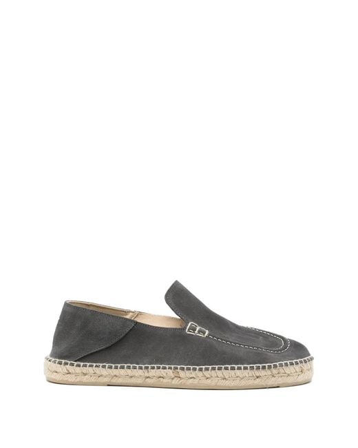 Manebí Gray Contrast-Stitched Espadrilles for men