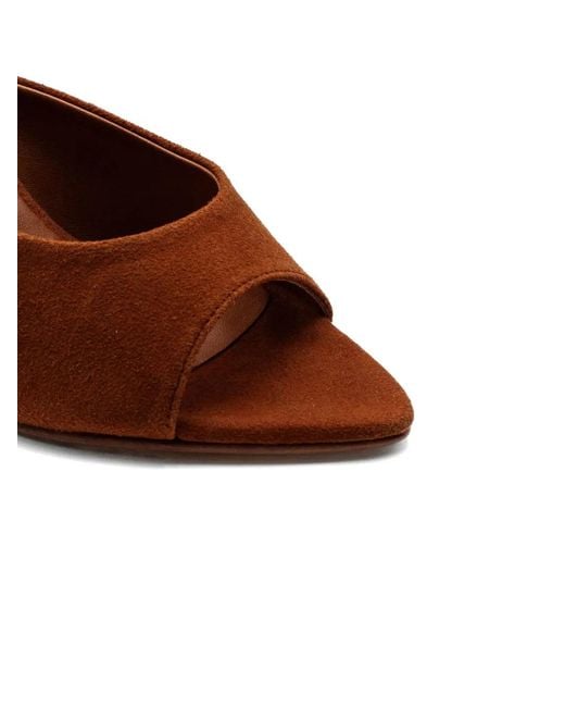 Gia Borghini Brown Peep-Toe Sandals