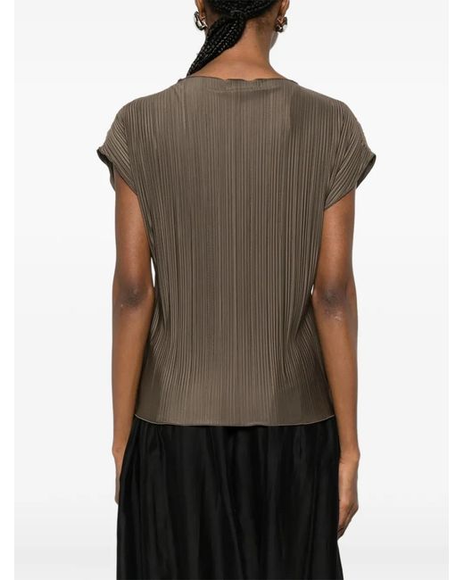 Samsøe & Samsøe Brown Sauma Pleated Top