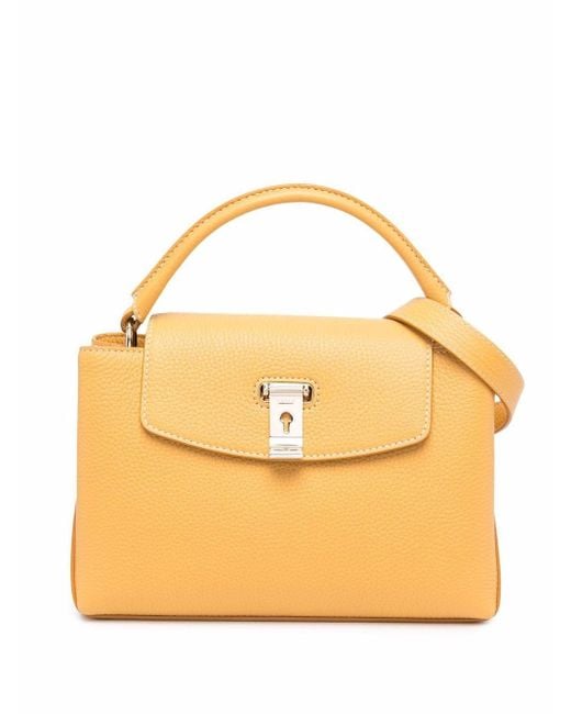 Bally Leather Layka Small Tote Bag in Yellow - Lyst