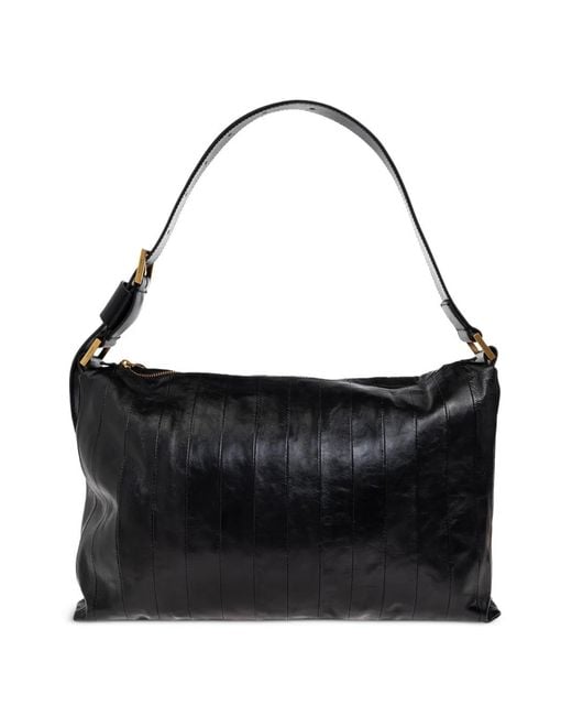 AllSaints Black Edbury Panel Shoulder Bag