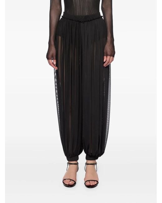 Atu Body Couture Black Mesh Trousers Set