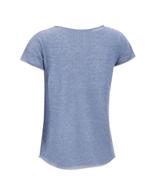 Kangra Blue Openwork Drawstring Sweater
