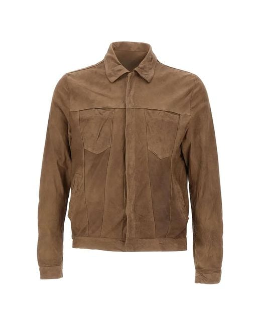 Giorgio Brato Brown Veste À Effet Froissé for men