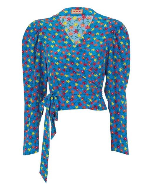 Blusa Odalys con manga farol LHD de color Blue