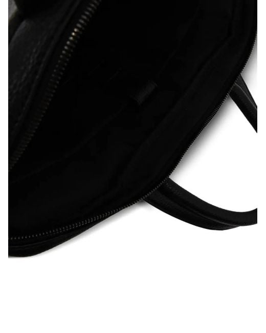 Marc O' Polo Black Logo-Plaque Laptop Bag for men