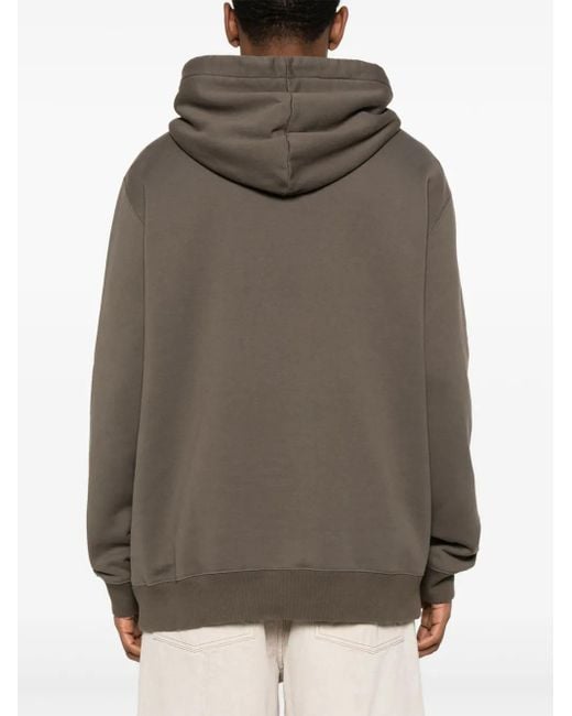 Lanvin Brown Dark Cotton Jersey Hoodie for men