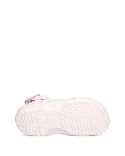 CROCSTM Pink Buckle-Fastening Perforated Mules