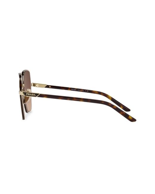 Prada Metallic Pr 56Ys Oversize-Frame Sunglasses