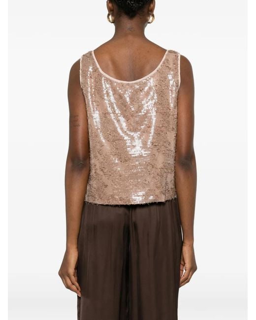 Pennyblack Pink Sequin-Embellished Top